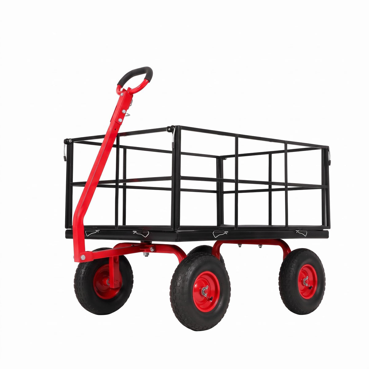 Garvee 1500 LB Heavy Duty Garden Wagon Cart, Outdoor Metal Utility Trailer