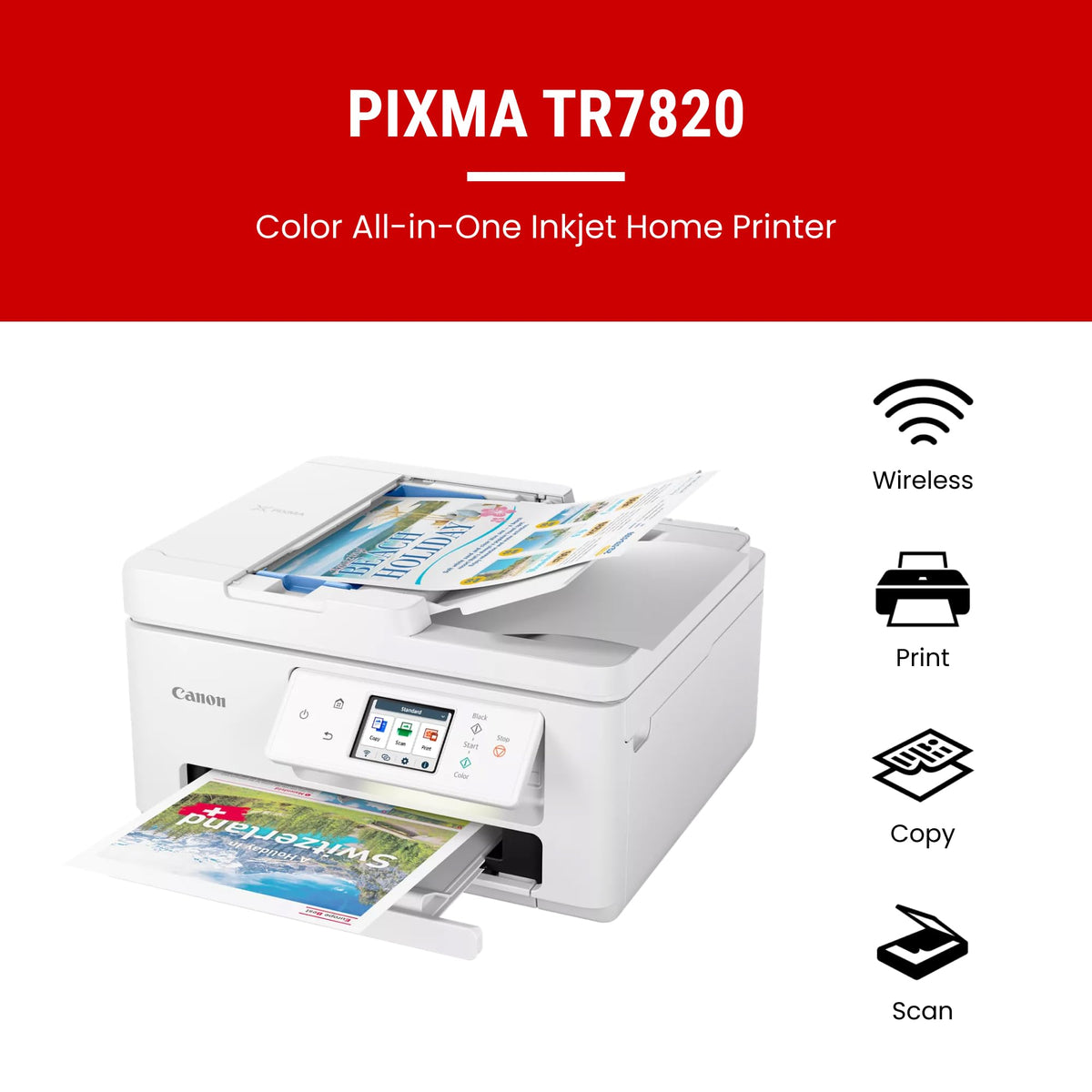 Canon PIXMA TR7820 – Wireless Home All-in-One Printer