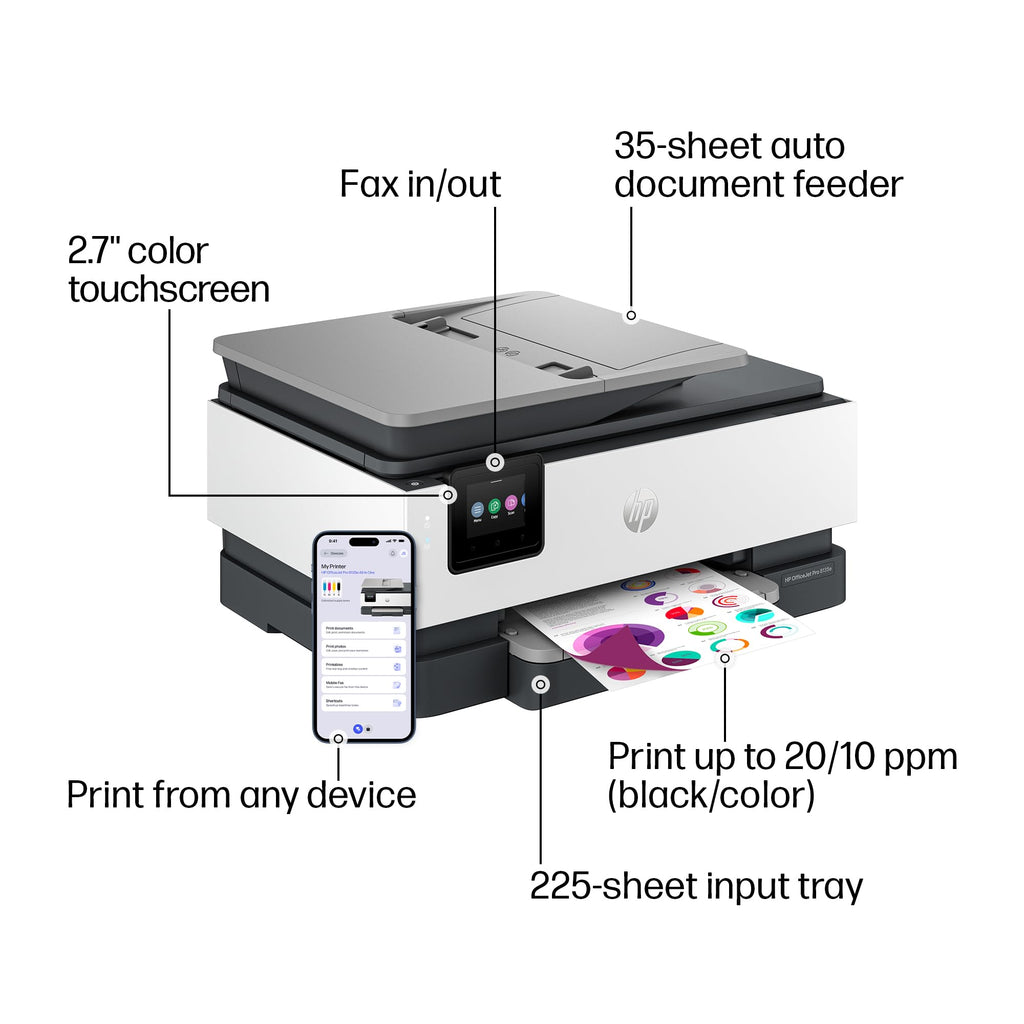 HP OfficeJet Pro 8135e Color Inkjet Printer | Wireless | All-in-One