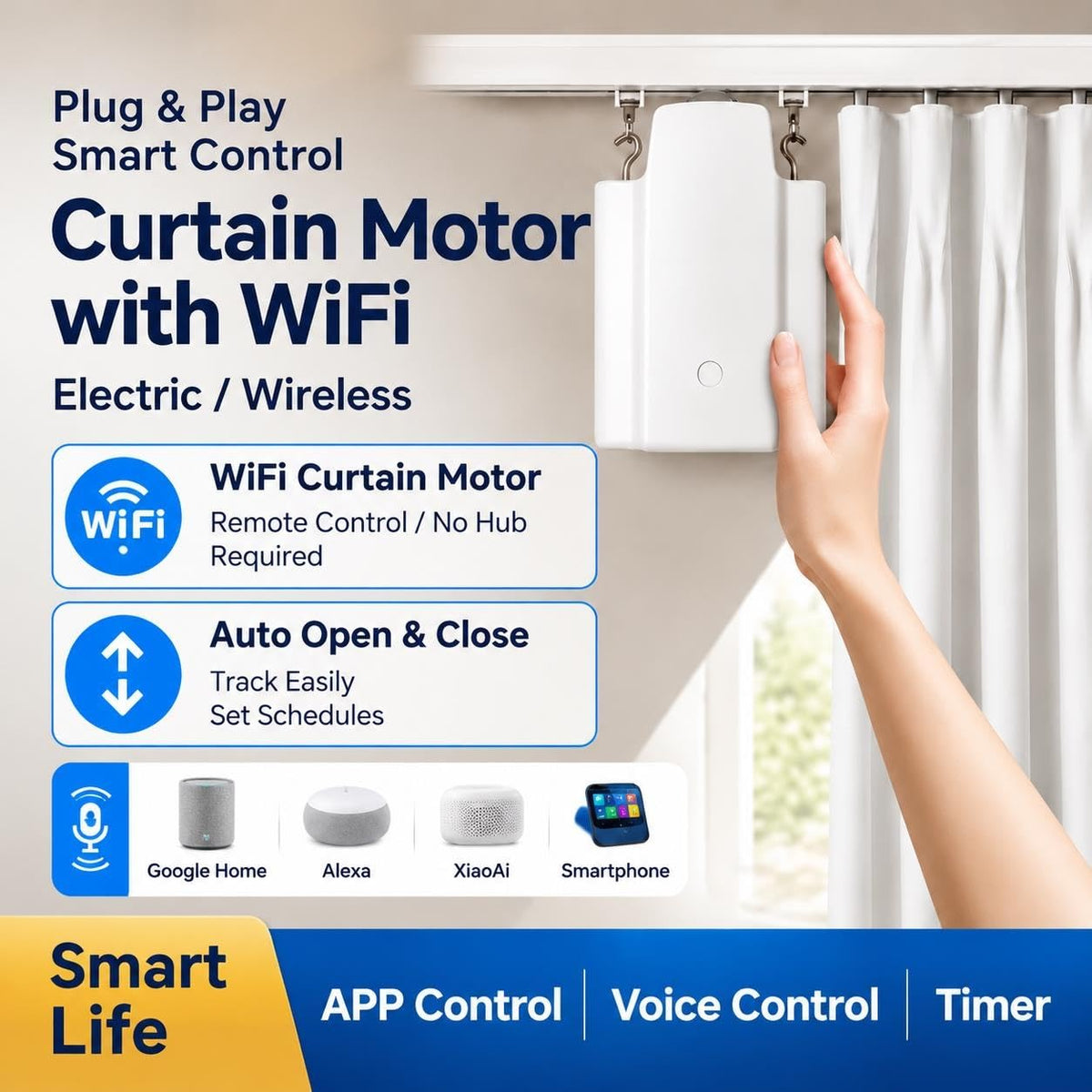 Smart Curtain Motor Slide-Out Remote Control