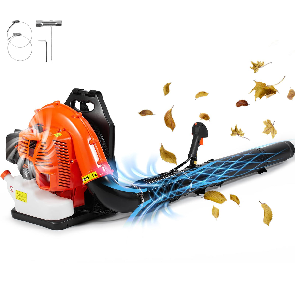 VEVOR 79cc Backpack Blower 2 Cycle Gas Powered Leaf Blower