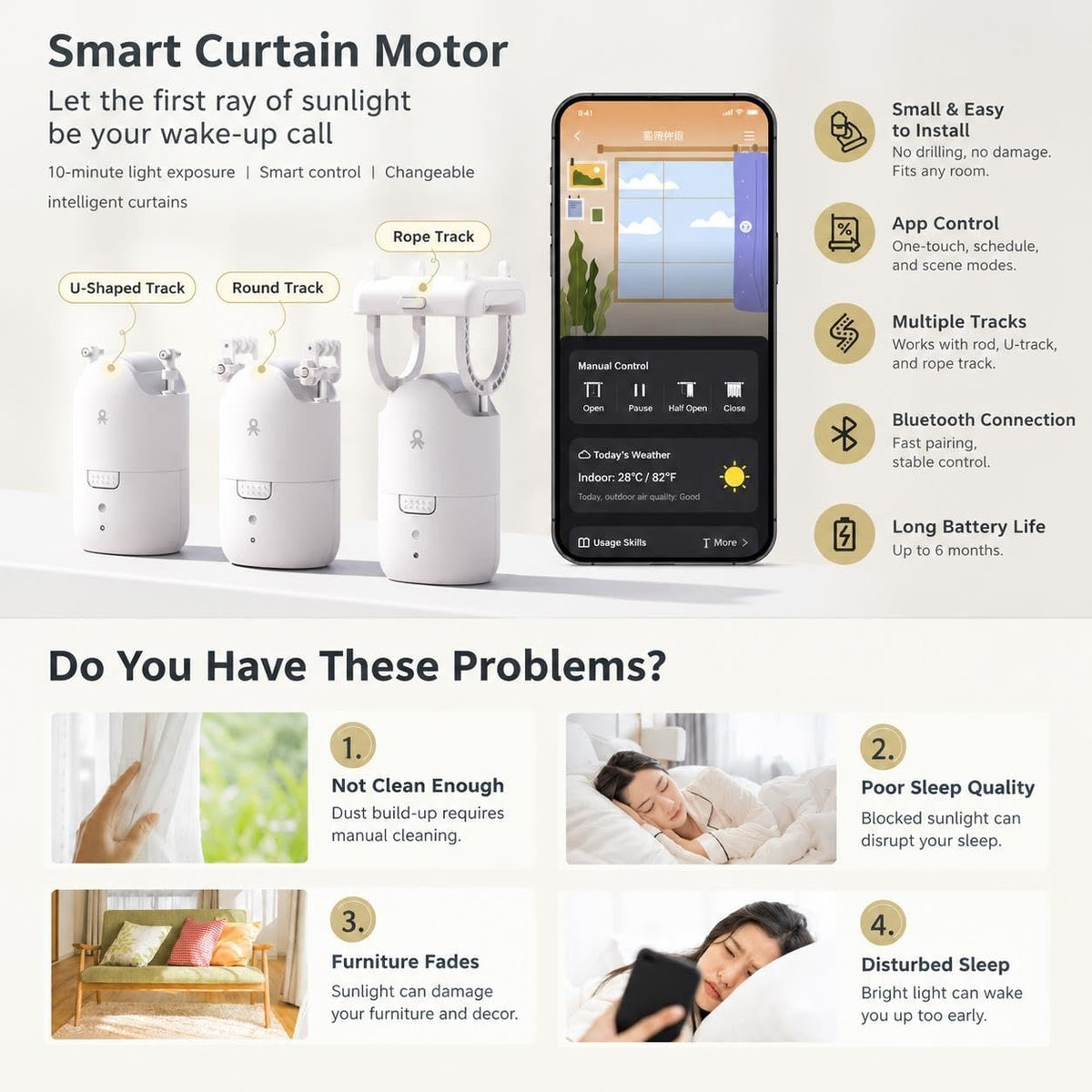 Smart Curtain Motor Slide-Out Remote Control