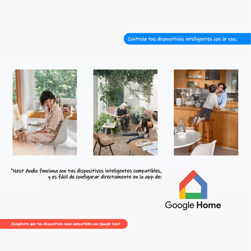 Google Nest Audio (3-Pack) Smart Speakers – Multi-Room Wireless Home Speaker Bundle with Bluetooth, Wi-Fi, Assistant, Stereo Sound, Voice Control & Smart Home Integration