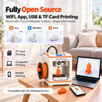 Entina Tina2C 3D Printer for Beginners & Kids, Fully Assembled Mini 3D Printer, 5-Minute Setup, Auto Leveling, WiFi & App Control, 3500+ Models, 25+ DIY Projects, Quiet Printing for Home & STEM