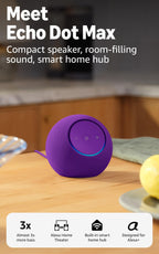 Amazon Echo Dot Max (newest model), Alexa speaker with room-filling sound and nearly 2x bass, Great for living rooms and medium-sized spaces, Designed for Alexa+, Graphite