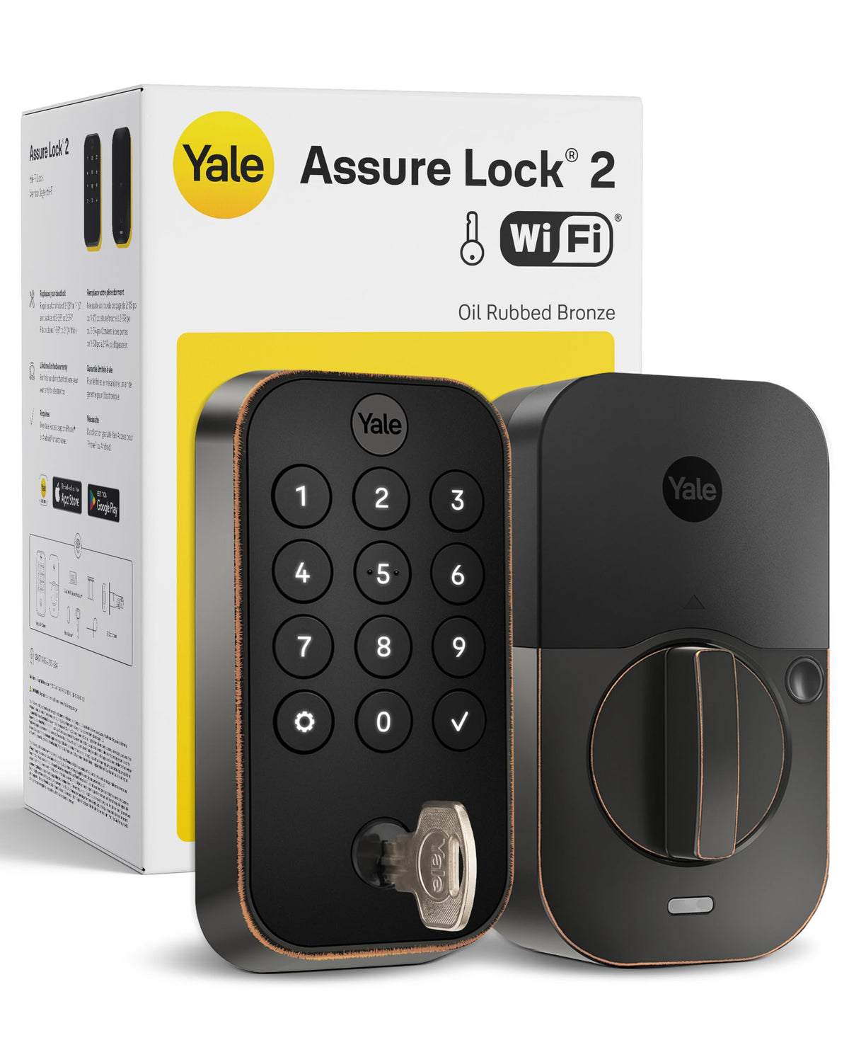 Yale WiFi Smart Lock Deadbolt with Keypad, Keyless Entry, Satin Nickel