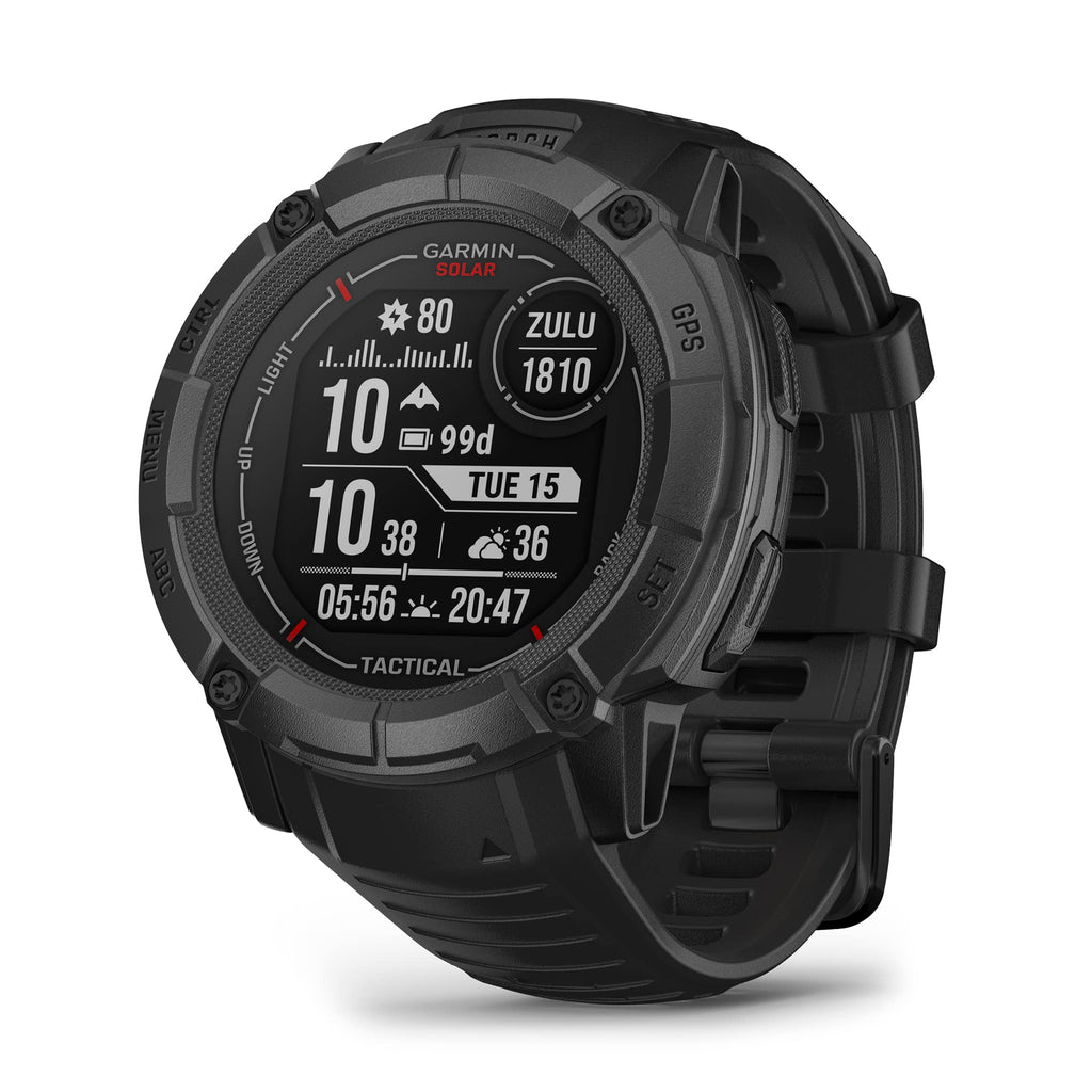 Garmin Instinct® 2X Solar Tactical, Rugged Outdoor Smartwatch, 50mm, Black