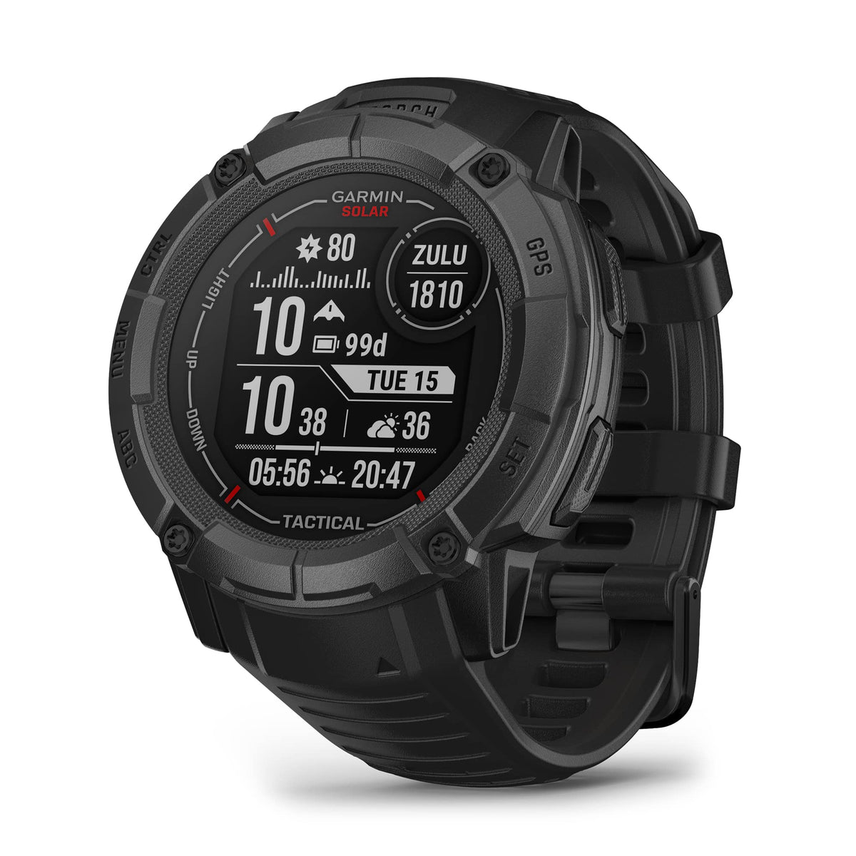 Garmin Instinct® 2X Solar Tactical, Rugged Outdoor Smartwatch, 50mm, Black