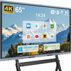 75" AI Pro Smart Board for Classroom & Office, Android 16 & Win 11 16G RAM+256G ROM, 48MP Camera Build in 4K UHD Interactive Whiteboard with Touchscreen & 8 Mic Array,Electronic Whiteboard for Meeting