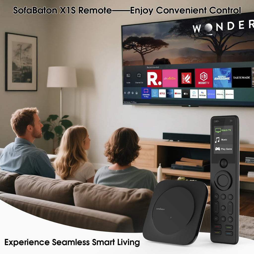 SofaBaton X1S Universal Remote Control with Hub, Improved Scroll, Smart Remote All in One with Customize One Touch Activities, Compatible with IR/Bluetooth/WiFi Devices