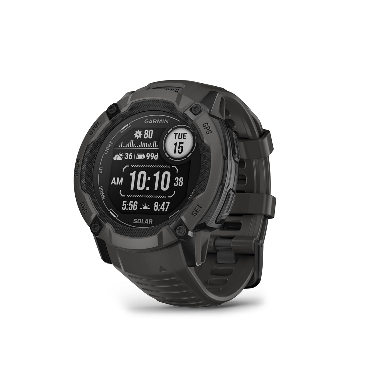 Garmin Instinct® 2X Solar Tactical, Rugged Outdoor Smartwatch, 50mm, Black