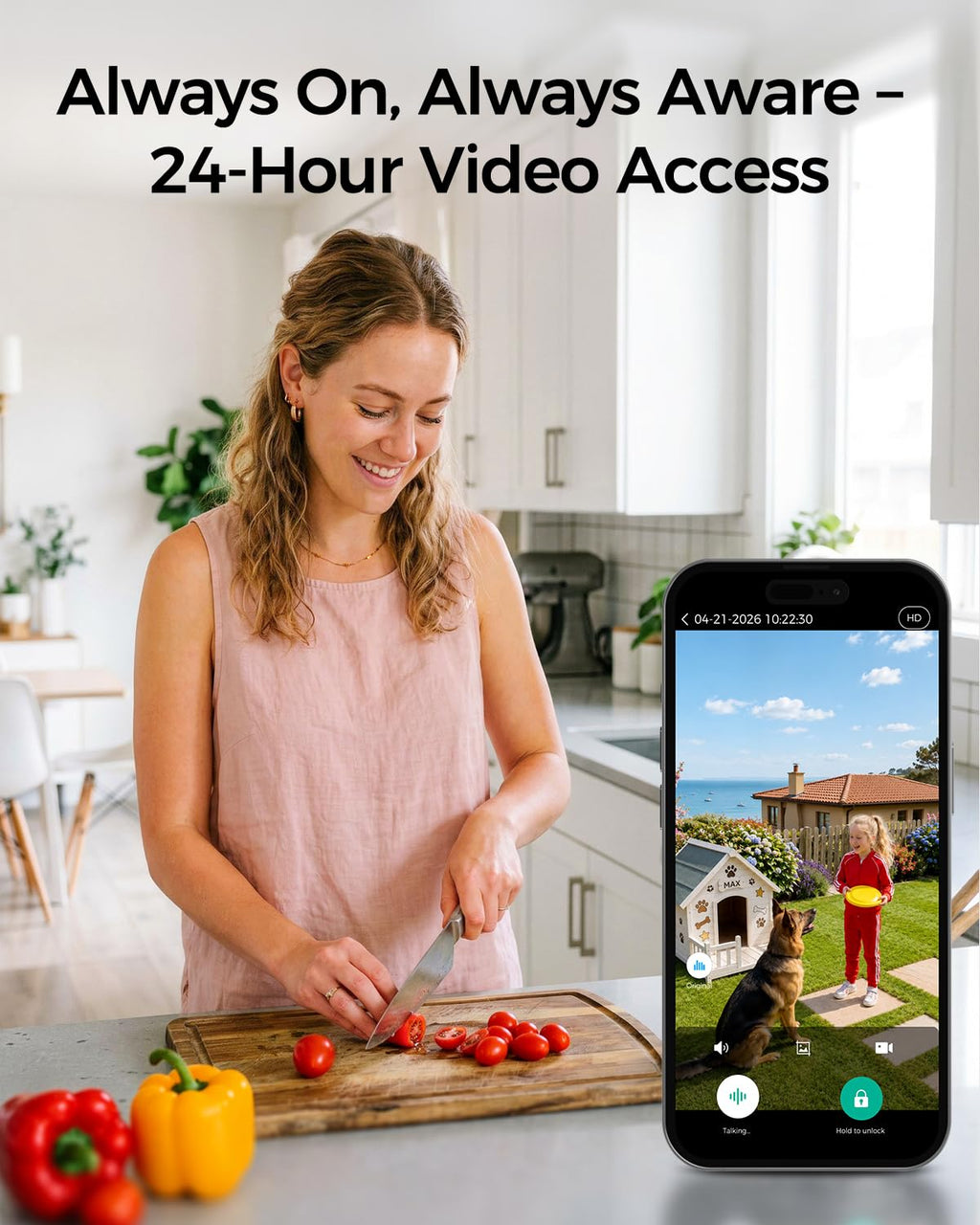 Smart Lock with Palm Vein & Face Recognition, Keyless Front Door Deadbolt