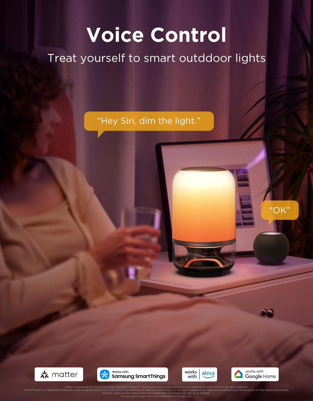 Govee Table Lamp 2 Pro x Sound by JBL, Cordless Table Lamp with Speaker
