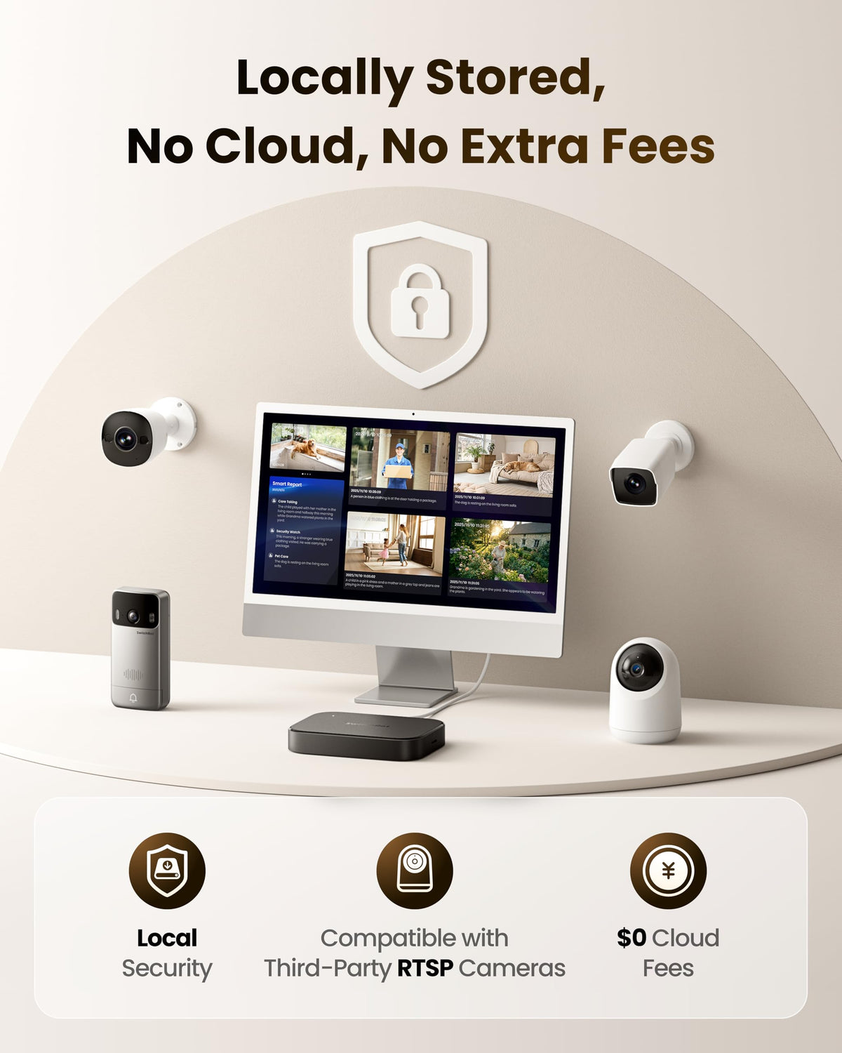 SwitchBot AI Hub, AI Smart Home Hub with OpenClaw Support, Local NVR Camera Storage, Home Assistant Pre-Installed, Matter Bridge, Dual-Band Wi-Fi, 16GB MicroSD Included