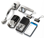 Veise VE06-H Smart Front Door Lock Handle Set, App Control, Satin Nickel