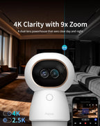 Aqara Indoor Security Camera G350, 4K UHD Dual-Lens Matter Camera Hub