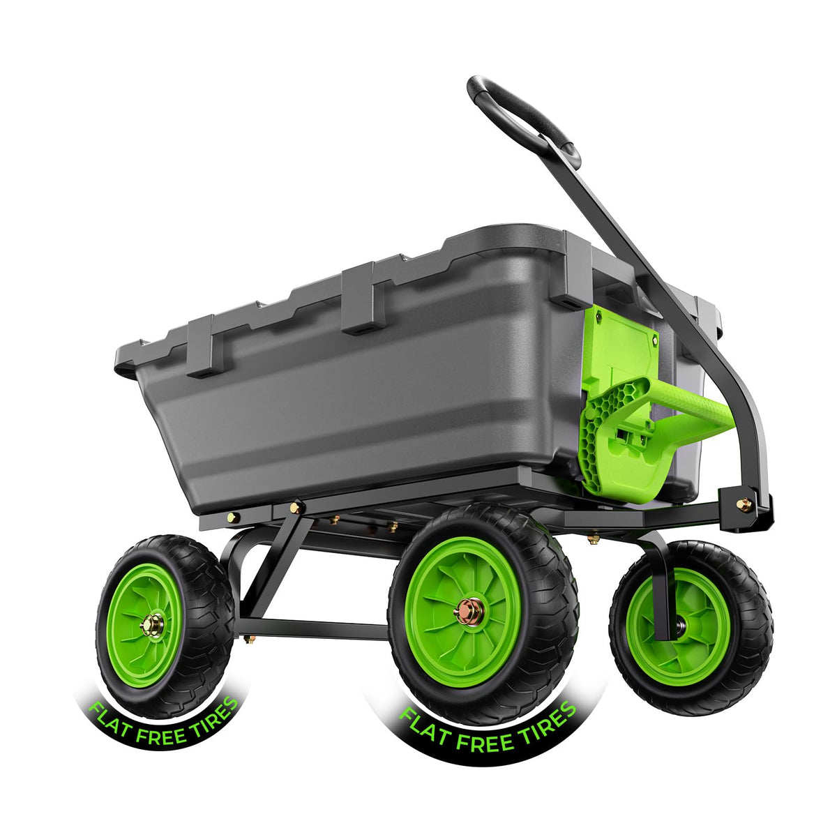 Etoolab Dump Garden Cart 900lb Capacity with 10-Inch Flat-Free Tires