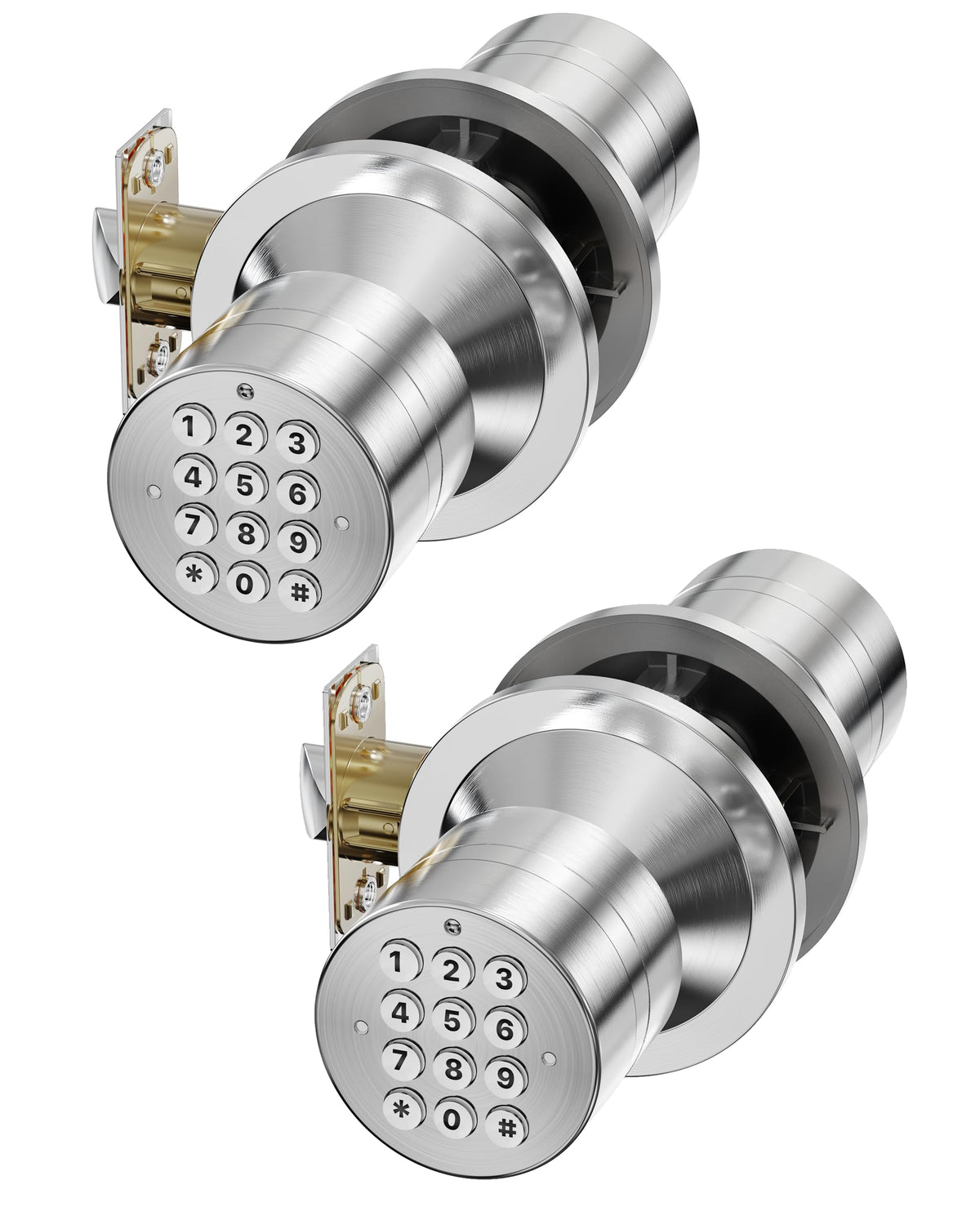 Keyless Entry Lock with Code Door Knob with Keypad Oil Rubbed Bronze 4Pack