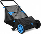IDEALHOUSE Push Lawn Sweeper 26 Inch with Large 7 cu.ft. Hopper Bag