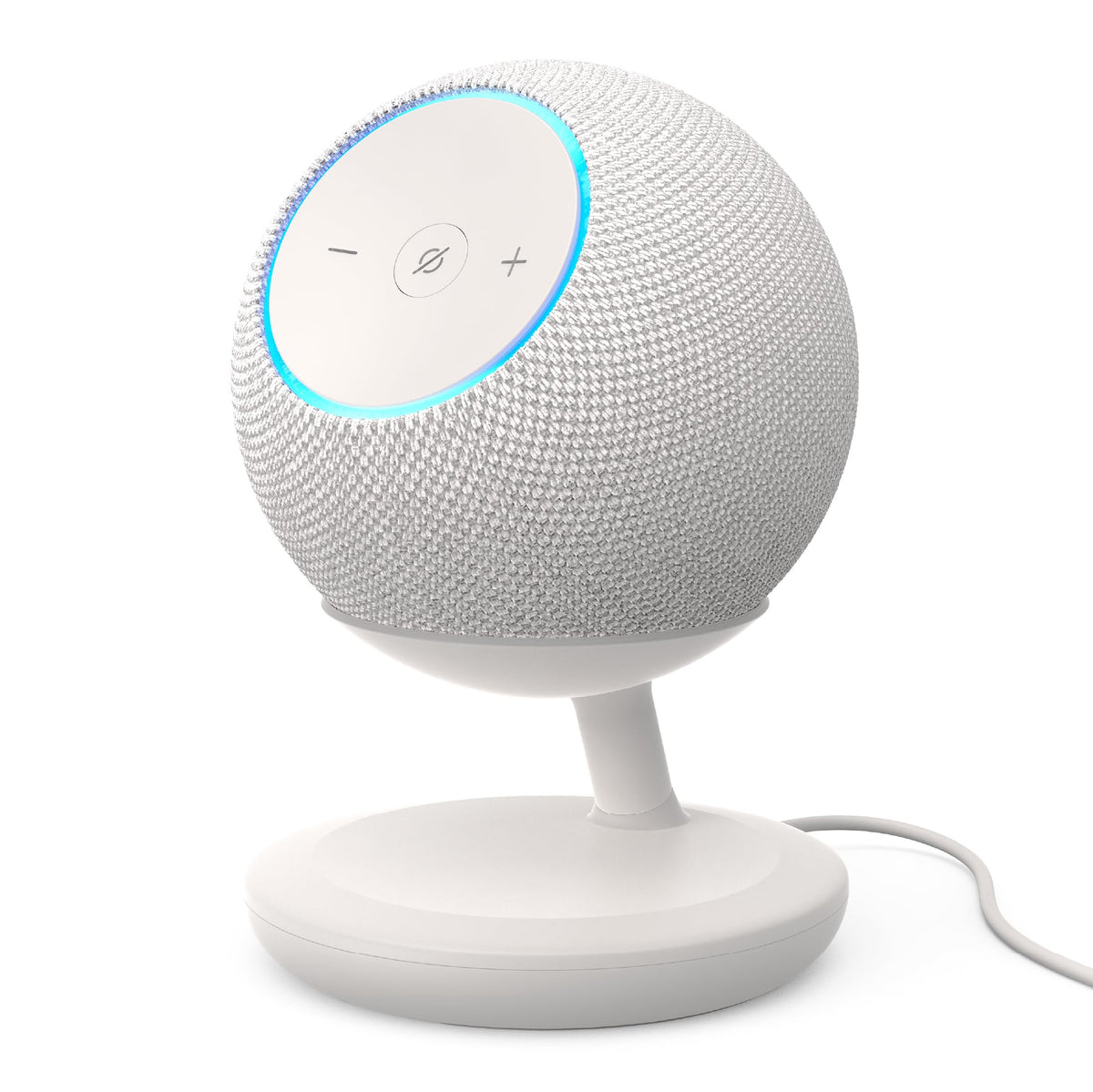 Echo Dot Max Bundle: Includes Amazon Echo Dot Max (newest model) | Glacier White and Stand with USB-C charging ports | Glacier White