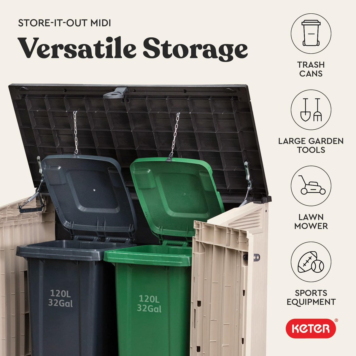 Keter Store-It-Out Midi Outdoor Resin Storage Shed