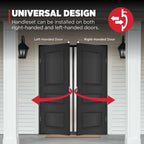 Kwikset Peralta Front Door Lock Handle and Deadbolt Set, Entry Handleset Exterior with Interior Reversible Lever, Matte Black, Pick Resistant SmartKey Rekey Deadbolt Security