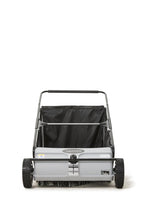 Dapper Supply 26-Inch Push Lawn Sweeper, Grass, Lawn and Leaf Cleanup Collector with Large 7 cu. ft. Hopper Bag, and Dual Spinning Brushes, Grey