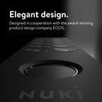 Nuki Keypad 2.0 Fingerprint Door Access, Secure Code Entry for Smart Lock, Easy Install, Keyless Entry for Kids, Seniors, Guests, Smartphone-Free Access