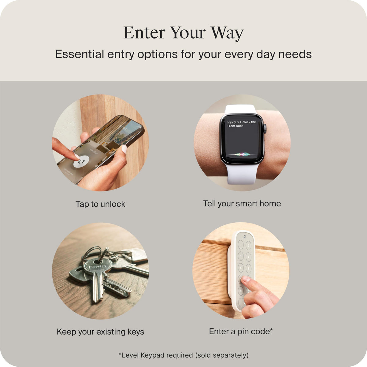 Level Bolt Smart Deadbolt - Make Your Lock Smart, Keep Your Keys & Hardware