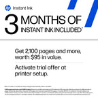 HP OfficeJet Pro 8125e Wireless All-in-One Color Inkjet Printer, Print, scan, Copy, ADF, Duplex Printing Best-for-Home Office, 3 Month Instant Ink Trial Included, AI-Enabled (405T6A)