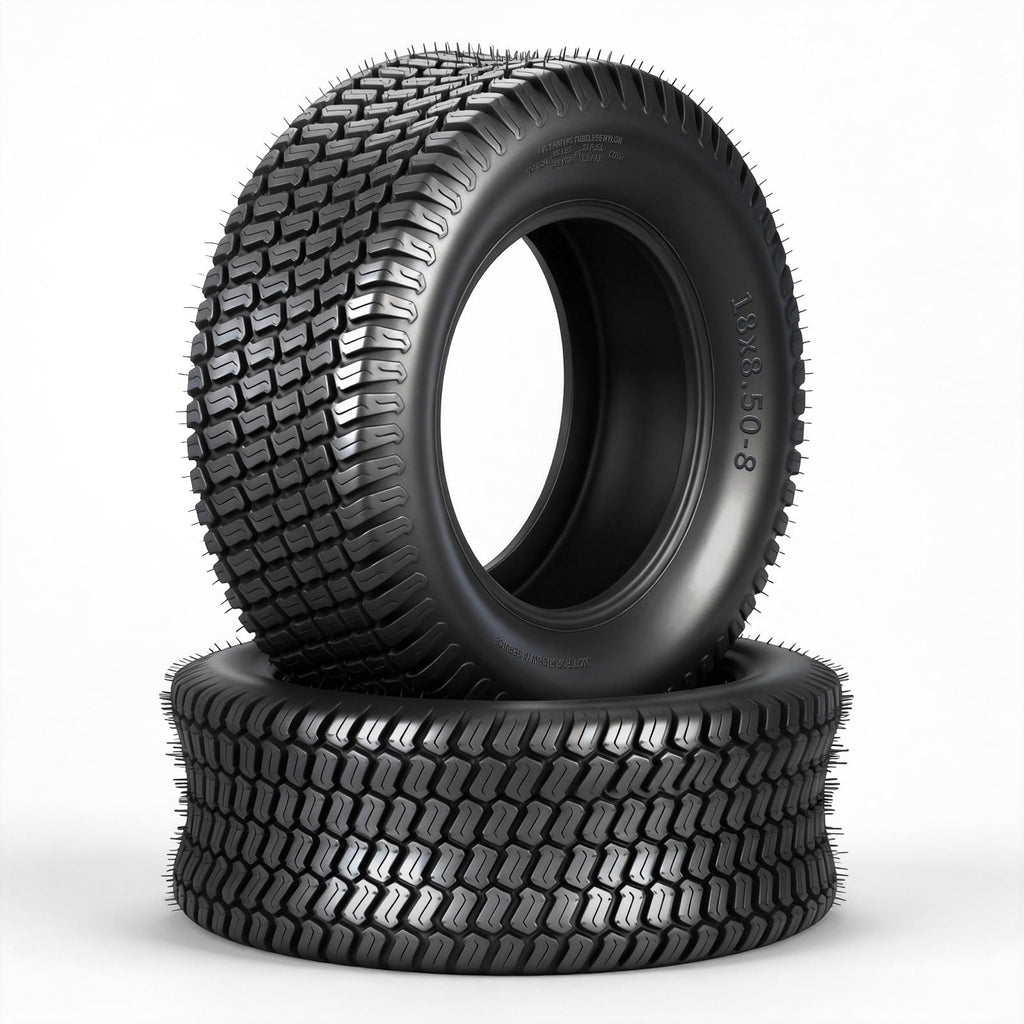 24x9.50-12 Lawn Mower Tires, 4 Ply Tubeless, Set of 2