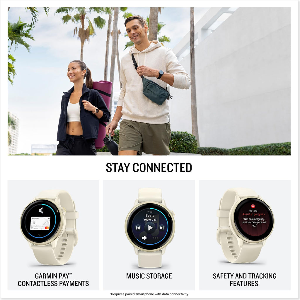 Garmin vívoactive® 6, Health & Fitness GPS Smartwatch, 42mm, Bone