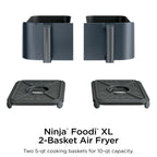 Ninja Foodi Air Fryer, 10 Qt DualZone Smart XL, 6-in-1, Grey, DZ550GY