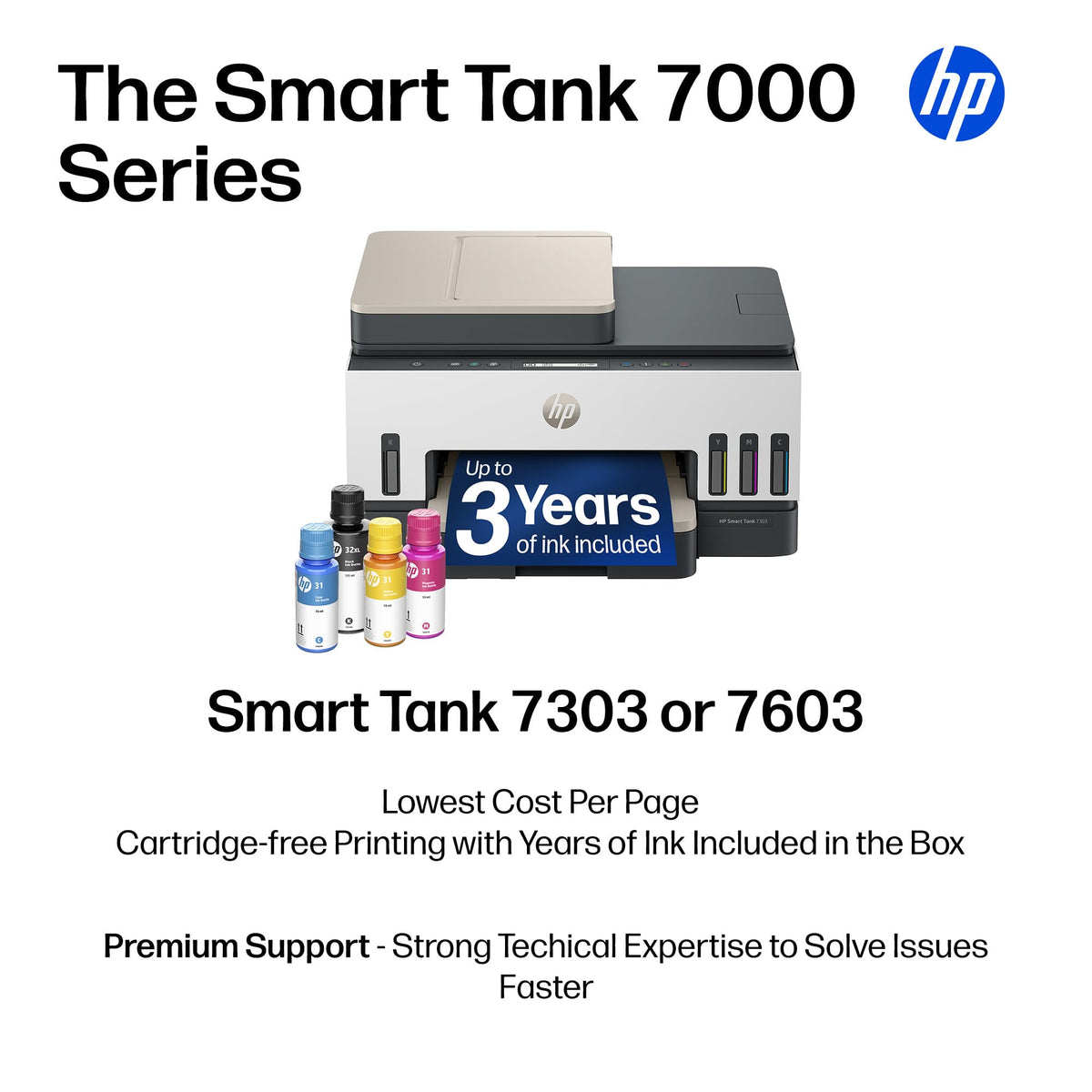 HP Smart Tank 7603 Ink Tank Printer | 3 Years of Ink Included | All-in-One