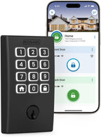 Schlage Arrive Smart WiFi Deadbolt Lock with Camelot Trim, Matte Black