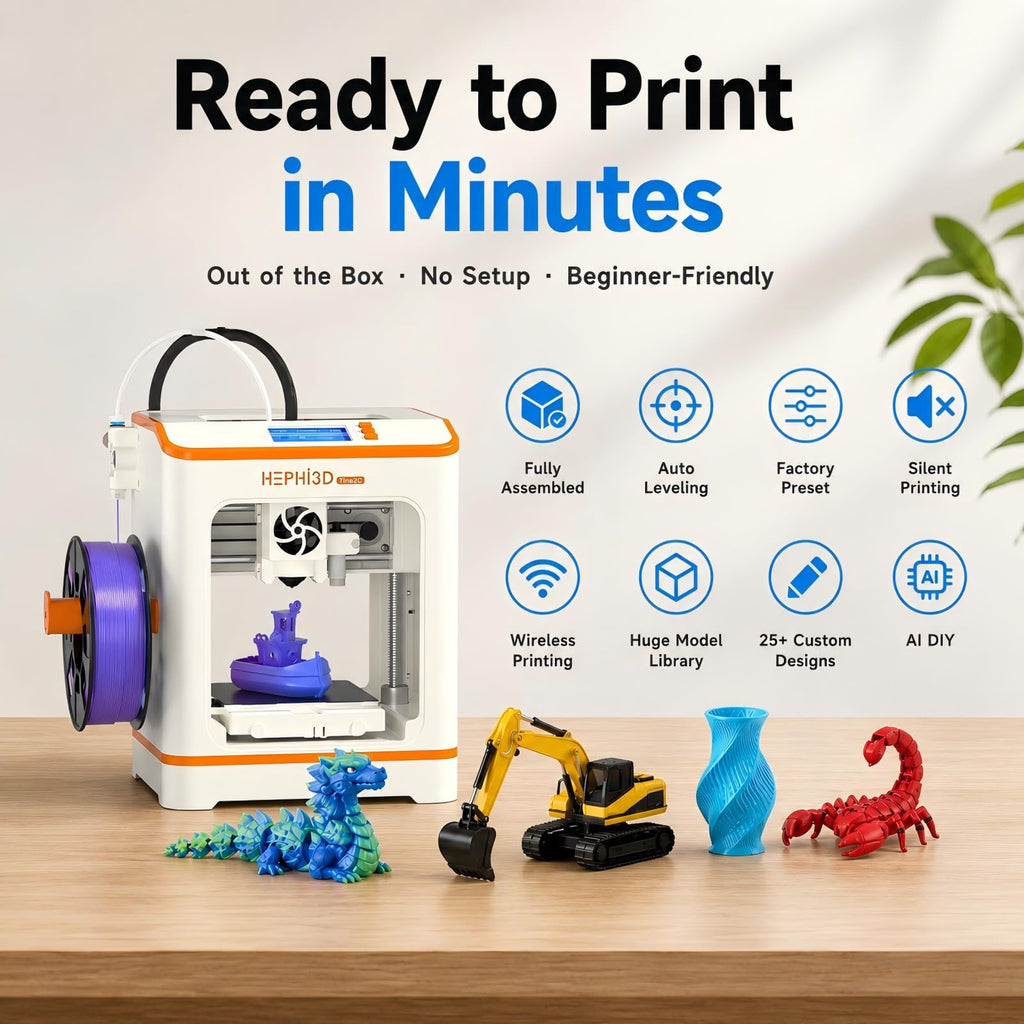 TINA2C 3D Printer Beginner Friendly, Easy-Ready to Print in 5 Mins