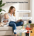 Smart Lock Keypad Door Lock with Handle, WiFi Keyless Entry Door Lock with Handle,Door Keypad Locks with Alexa & Google Assistant,Voice Control & APP Remote Control,Fingerprint,PIN Code,Mechanical Key