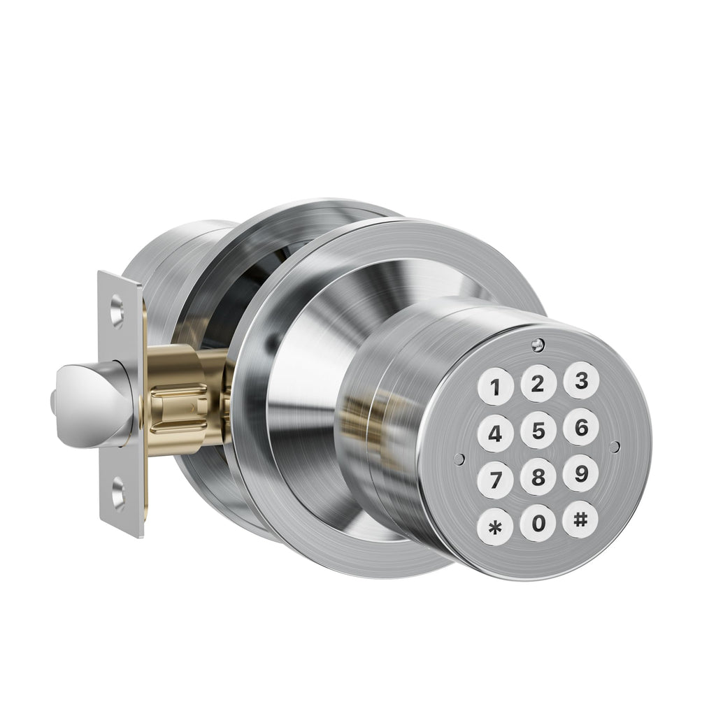 Keyless Entry Lock with Code Door Knob with Keypad Oil Rubbed Bronze 4Pack