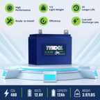 TYKOOL 480CCA, Group U1 Lithium LiFePO4 Lawn Mower Battery,Garden Tractor Battery, Fits for Ride on Lawn Tractor and Mower,Compatible with John Deere,Cub Cadet,Craftsman,Troy-Bilt Mower, and Generator