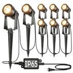 SUNTHIN Outdoor RGBW Landscape Lighting with Remote, Dusk to Dawn, 12 Pack