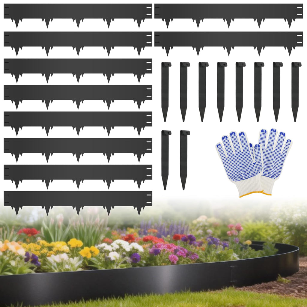 50FT Metal Landscape Edging, 15-Pack 40"L x 6.5"H Rust-Proof Border