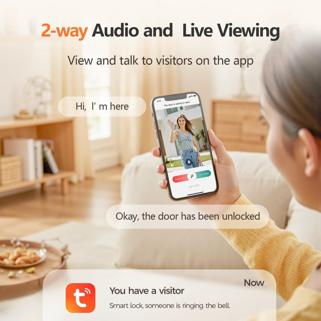 3D Face Recognition Smart Lock with Camera & Doorbell