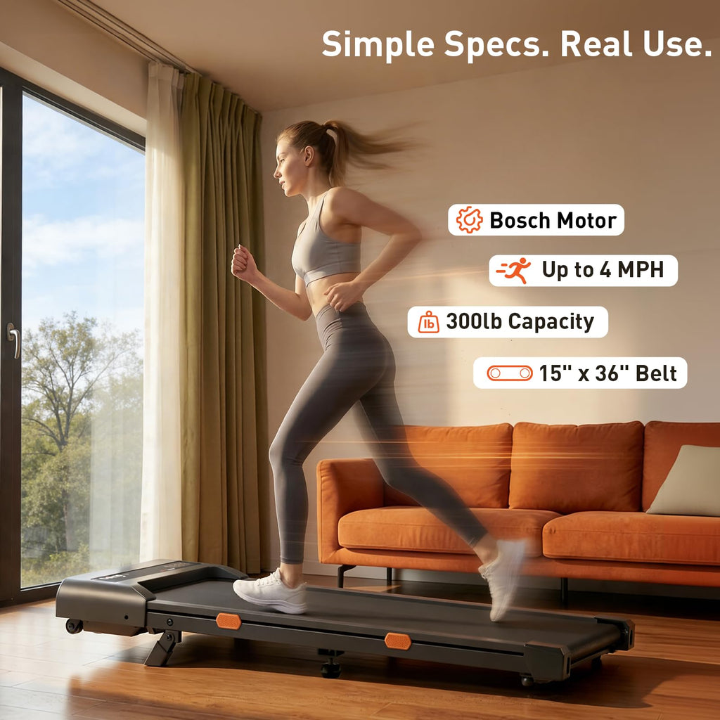T10 Walking Pad Treadmill Powered By Bosch®, Under Desk