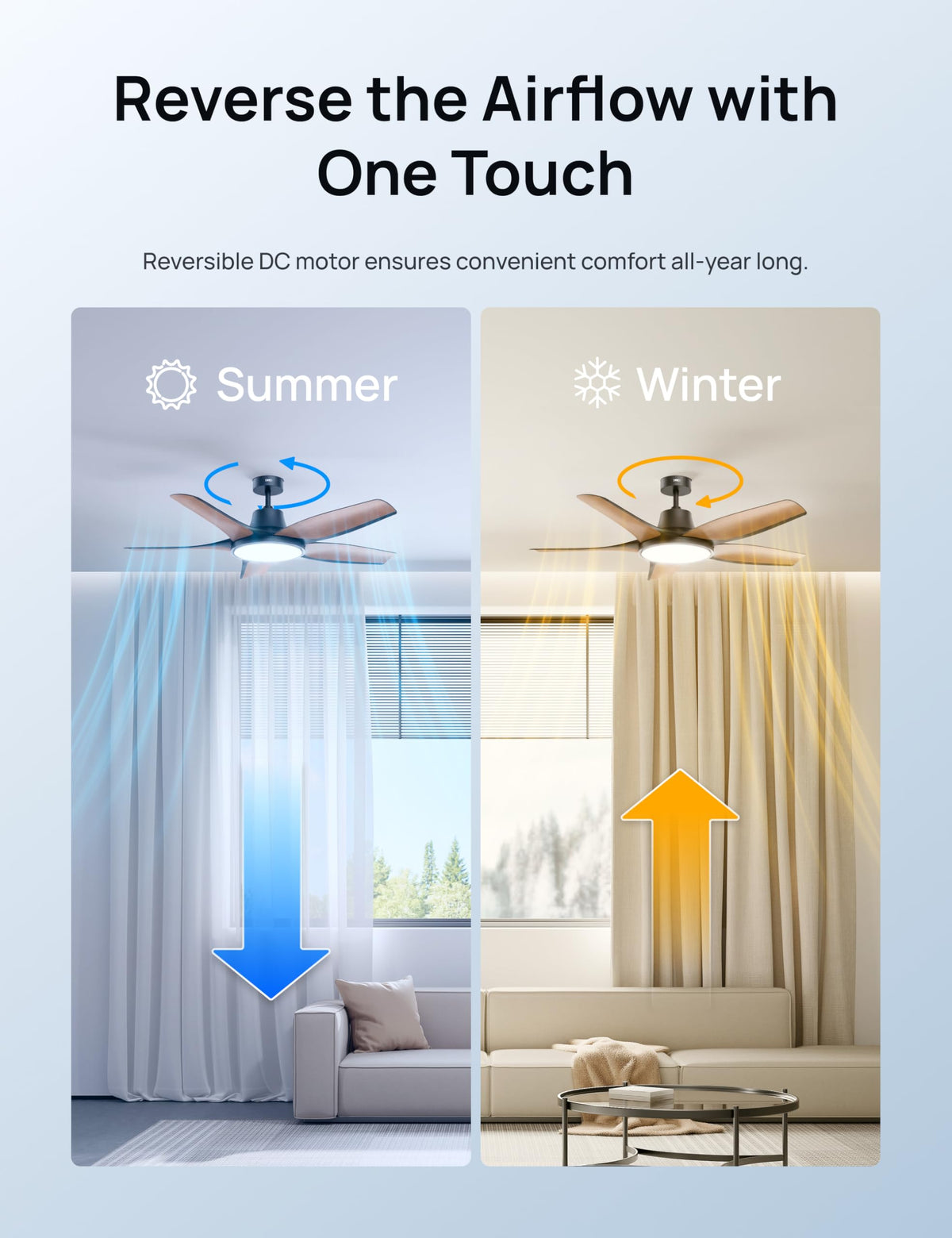 DREO Smart RGBIC Ceiling Fans with Lights, Low profile Ceiling Fan with Alexa/App, 52'' Dimmable Lighting & Color Tuning, 25dB Quiet for Living Room, Game Room, Easy Installation, Black, 2026 Upgraded