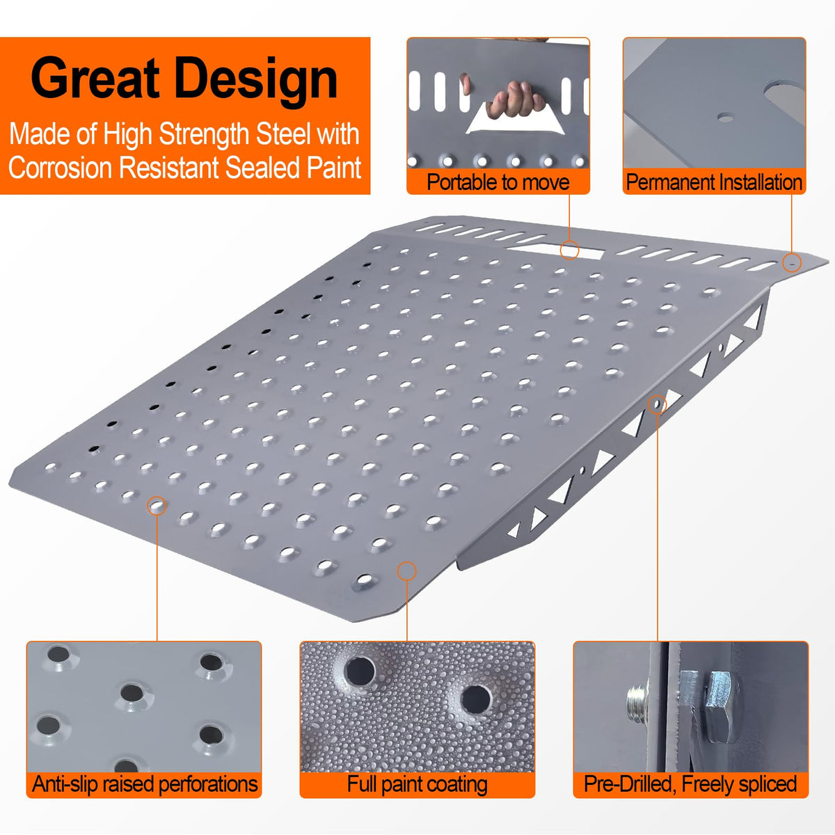 29" x 48" Shed Ramp Kit, Heavy Duty Shed Ramp 48" Wide