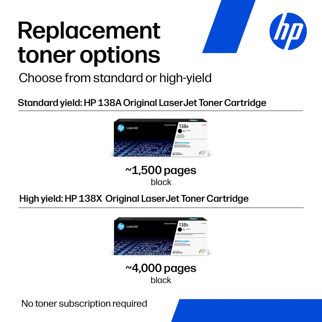HP Laserjet Pro 3001dw Wireless Black & White Printer, Best-for-Office (3G65OF)