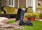 Gorilla Carts 600 lb Poly Garden Dump Cart, 4 Cu Ft Wagon, Quick-Release