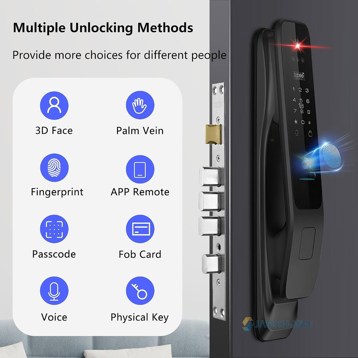 3D Face Recognition Smart Lock with Camera & Doorbell