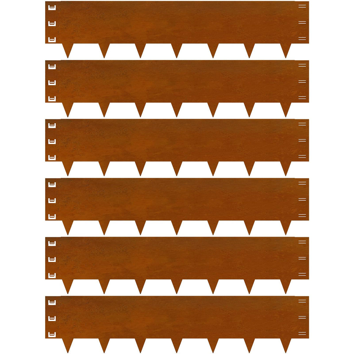 Cor-Ten Steel Landscape Edging 12 Inch,6-Pack (20Ft Total)