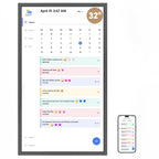 Dragon Touch 15.6" Digital Calendar Chore Chart – 1080P Full HD Interactive Touchscreen, Smart Family Planner, Hearth Display Digital Calendar Wall & Desk Mountable for Seamless Scheduling Black